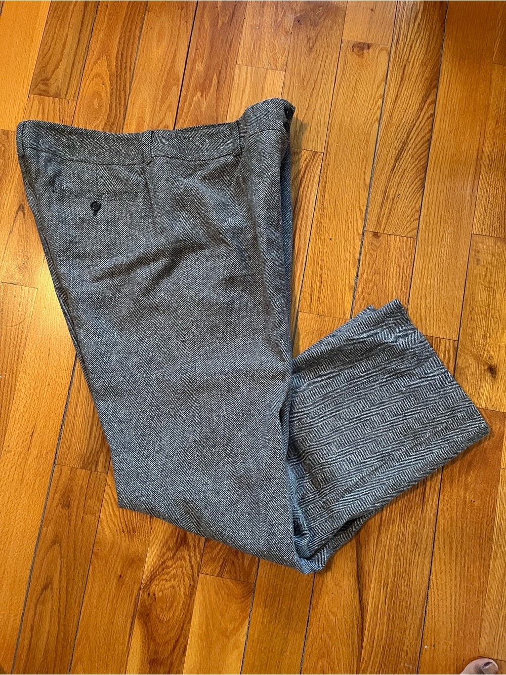 Jones New York Gray Herringbone Dress Pants